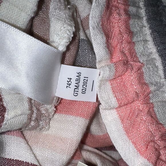 Aeropostal, Lightweight Striped Shorts Elastic Waist Drawstring, Medium - Picture 4 of 10